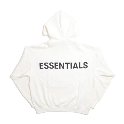 Essentials 3M Logo Pullover White Hoodie