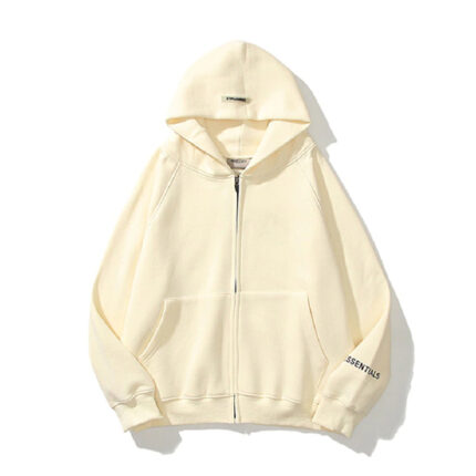 Essentials Reflective Print Zip Up Hoodie